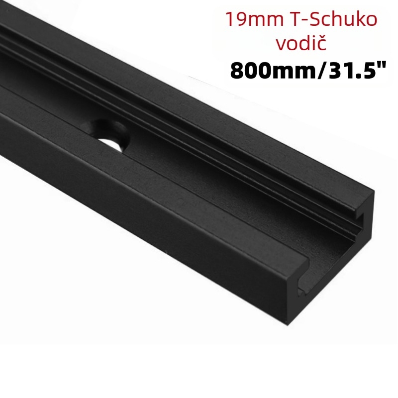 Aluminijska vodilna tračnica za obradu drva, Model 19, s ograničivačem, 1 komplet, za DIY stol