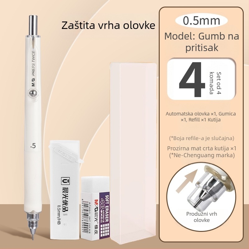Automatska olovka za učenike, marka M&G, plastično kućište, automatski mehanizam