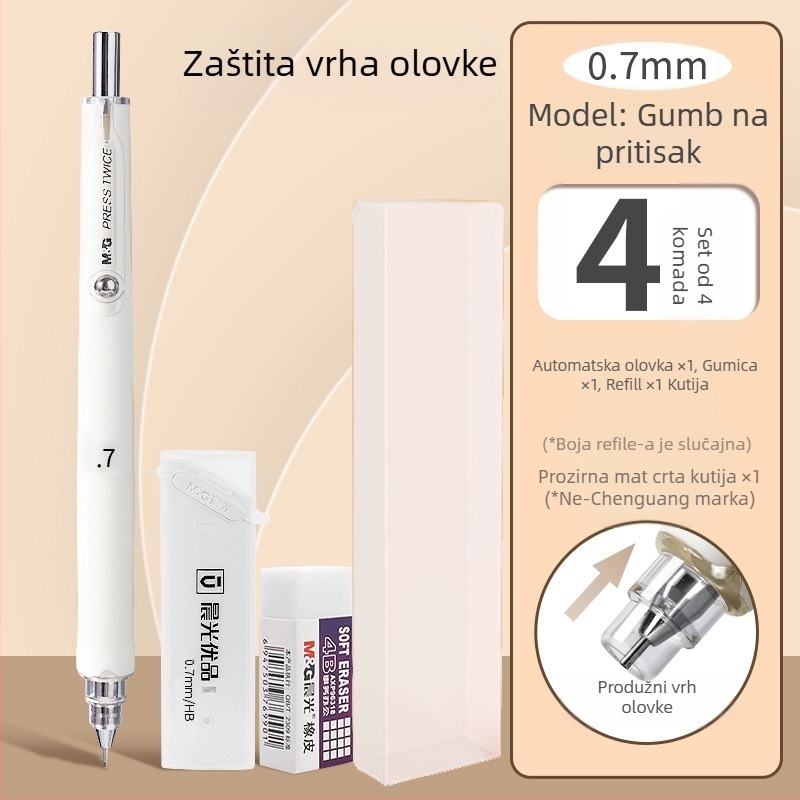 Automatska olovka za učenike, marka M&G, plastično kućište, automatski mehanizam
