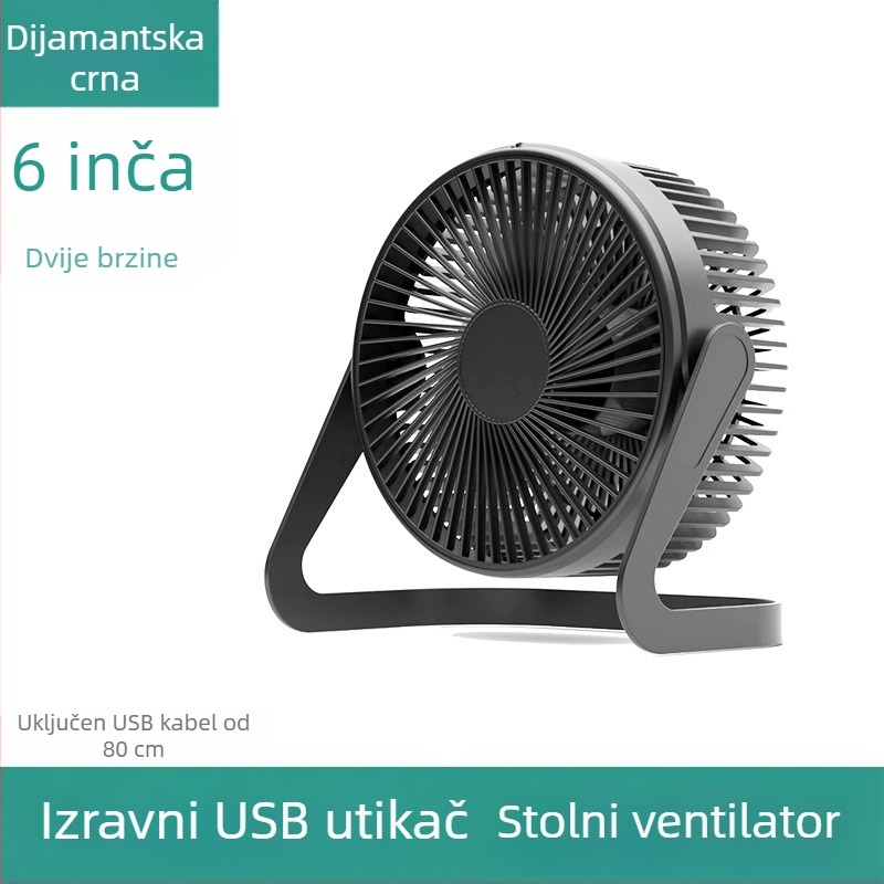 USB mini stolni ventilator, veličine 5/6/8 inča, uredski stolni ventilator s visokim protokom zraka