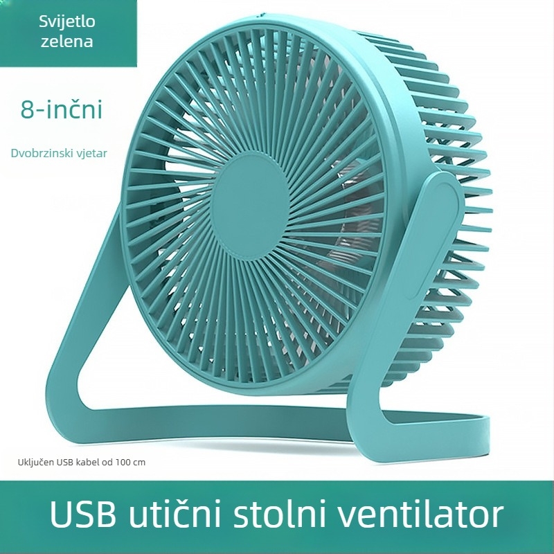 USB mini stolni ventilator, veličine 5/6/8 inča, uredski stolni ventilator s visokim protokom zraka