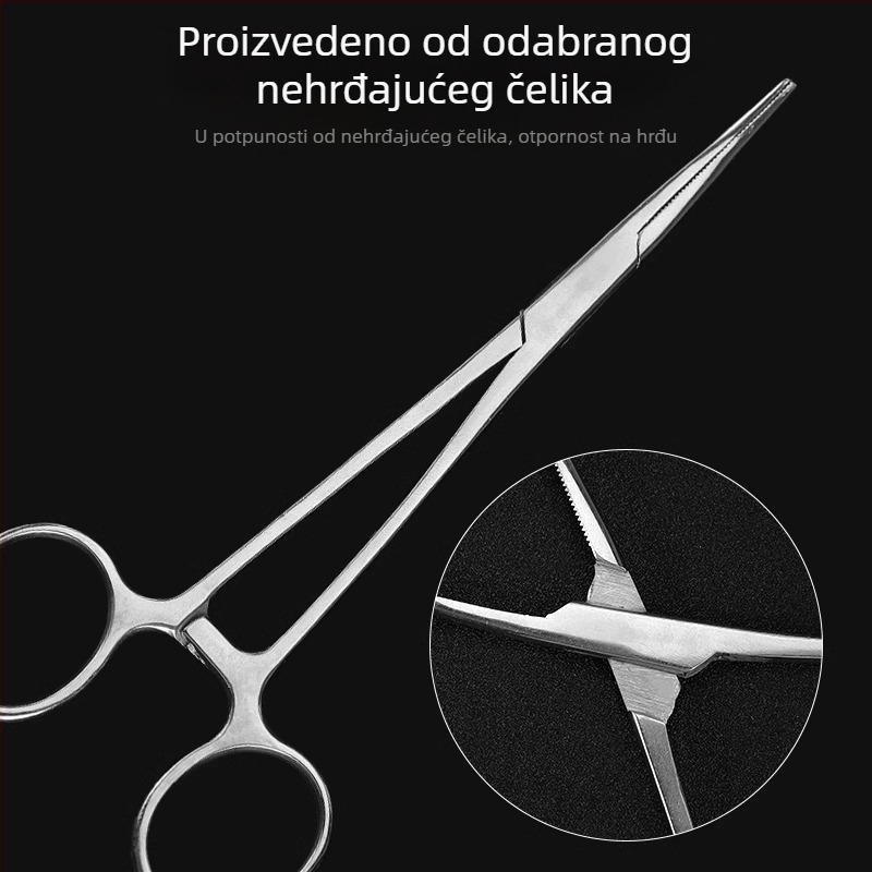 Medicinska hemostatska kliješta od nehrđajućeg čelika, univerzalna primjena, neklizajući grip, alat za stiskanje, težina 0.04