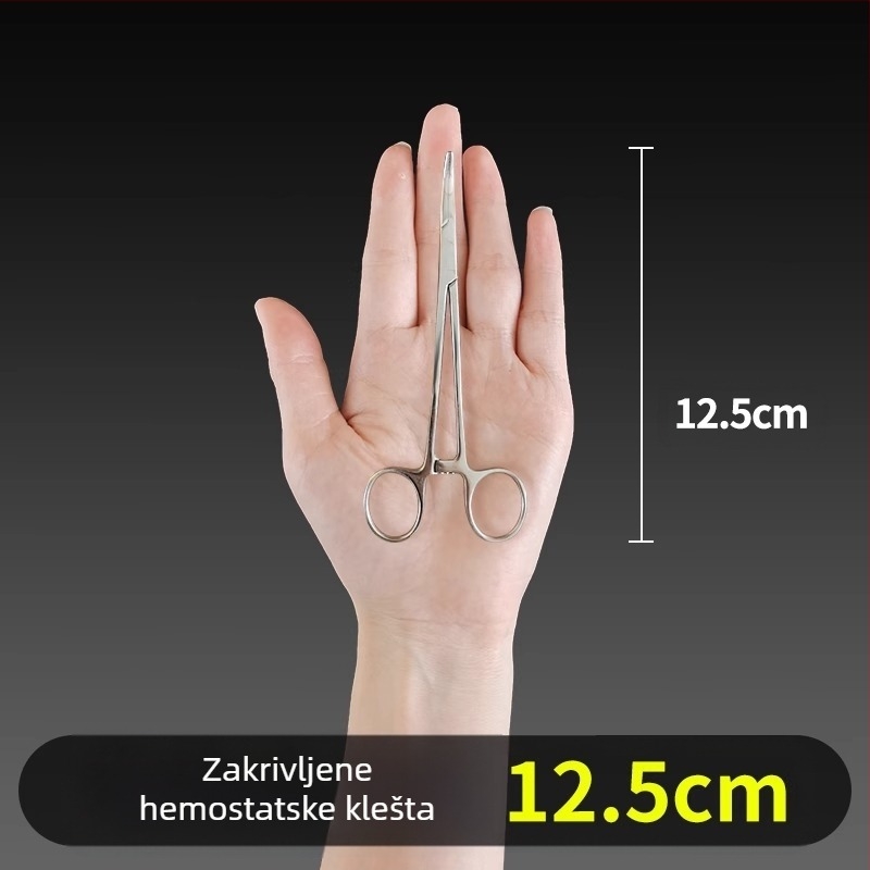 Medicinska hemostatska kliješta od nehrđajućeg čelika, univerzalna primjena, neklizajući grip, alat za stiskanje, težina 0.04