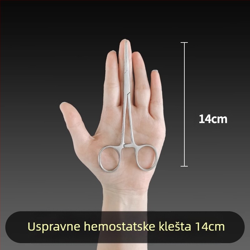 Medicinska hemostatska kliješta od nehrđajućeg čelika, univerzalna primjena, neklizajući grip, alat za stiskanje, težina 0.04