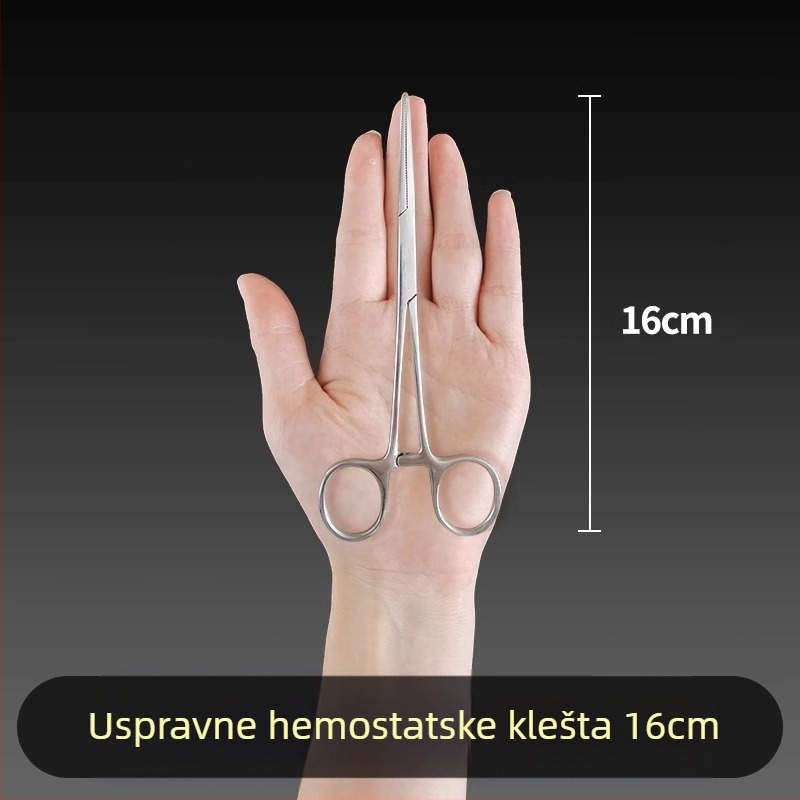 Medicinska hemostatska kliješta od nehrđajućeg čelika, univerzalna primjena, neklizajući grip, alat za stiskanje, težina 0.04
