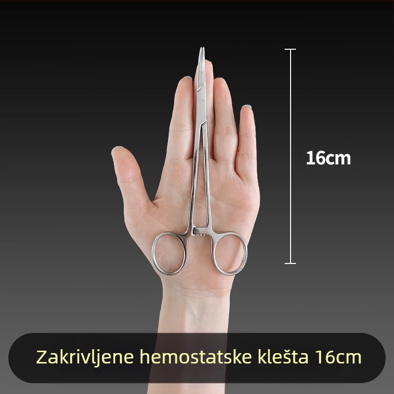 Medicinska hemostatska kliješta od nehrđajućeg čelika, univerzalna primjena, neklizajući grip, alat za stiskanje, težina 0.04