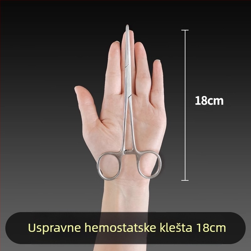 Medicinska hemostatska kliješta od nehrđajućeg čelika, univerzalna primjena, neklizajući grip, alat za stiskanje, težina 0.04