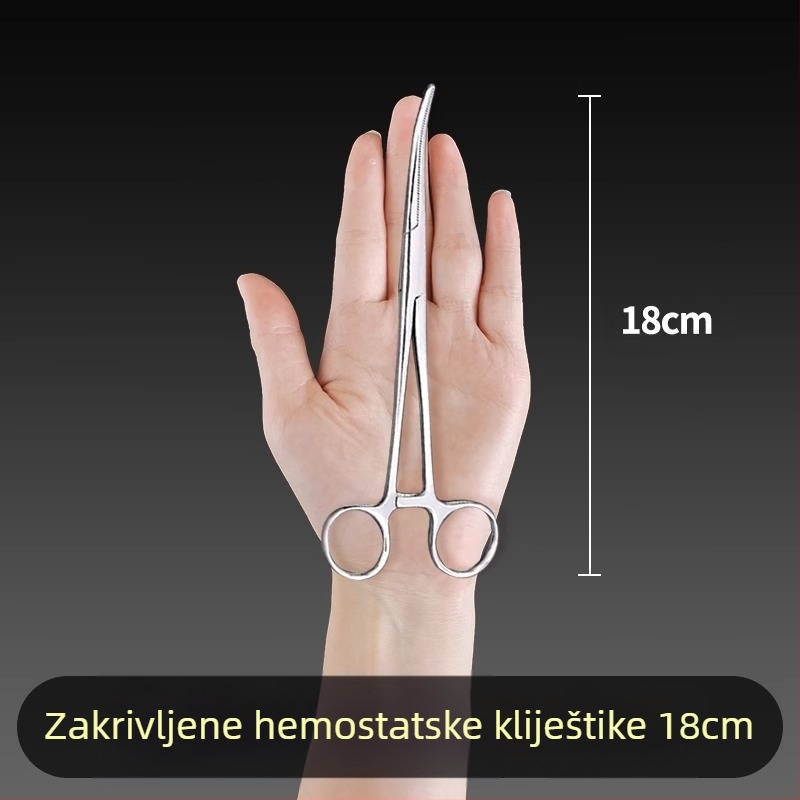 Medicinska hemostatska kliješta od nehrđajućeg čelika, univerzalna primjena, neklizajući grip, alat za stiskanje, težina 0.04