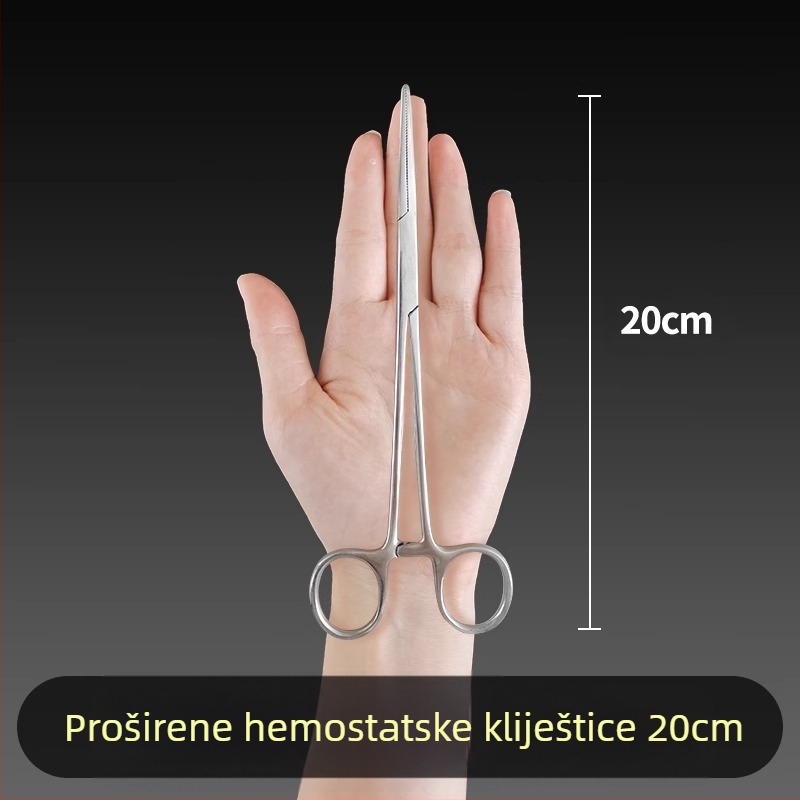 Medicinska hemostatska kliješta od nehrđajućeg čelika, univerzalna primjena, neklizajući grip, alat za stiskanje, težina 0.04