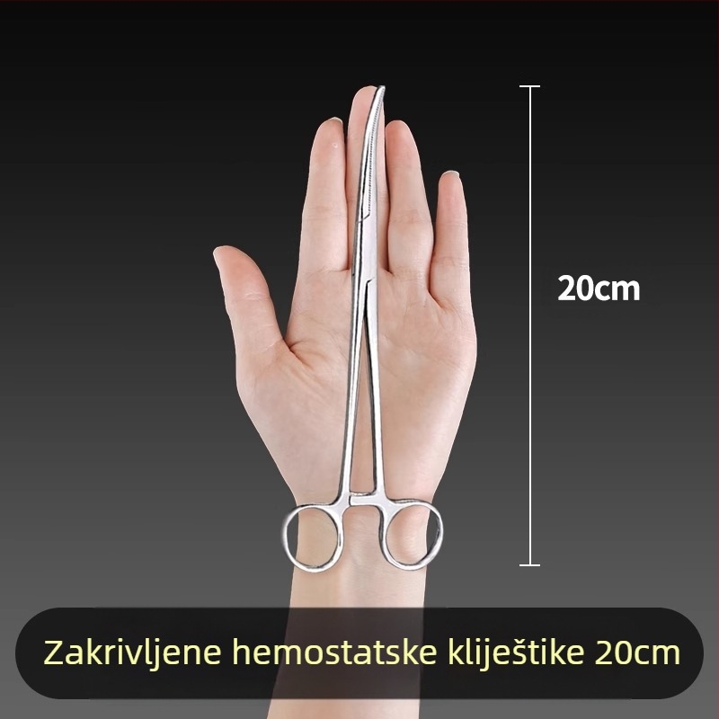 Medicinska hemostatska kliješta od nehrđajućeg čelika, univerzalna primjena, neklizajući grip, alat za stiskanje, težina 0.04