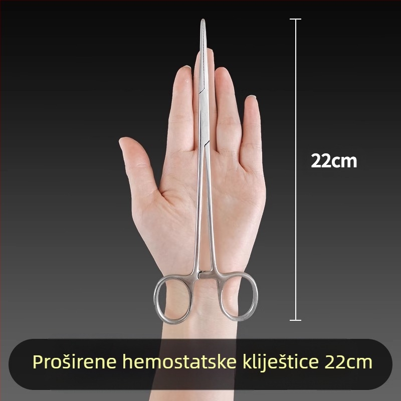 Medicinska hemostatska kliješta od nehrđajućeg čelika, univerzalna primjena, neklizajući grip, alat za stiskanje, težina 0.04
