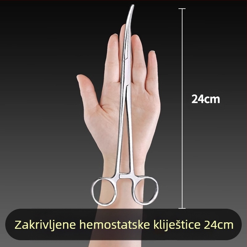 Medicinska hemostatska kliješta od nehrđajućeg čelika, univerzalna primjena, neklizajući grip, alat za stiskanje, težina 0.04