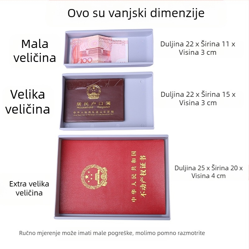 Skrivene ladice ispod stola s ljepilom bez bušenja, PP plastični organizator za dokumente, uredski pribor i sitne stvari