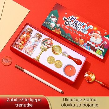 Imprinted set voskastih pečata 55-002 – 260 g, ekološka poklon kutija, za pečatiranje