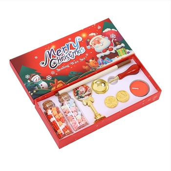 Imprinted set voskastih pečata 55-002 – 260 g, ekološka poklon kutija, za pečatiranje