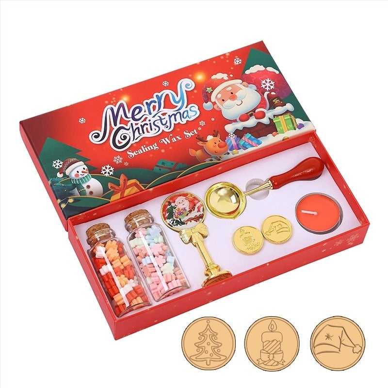 Imprinted set voskastih pečata 55-002 – 260 g, ekološka poklon kutija, za pečatiranje