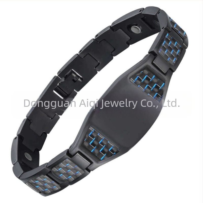 Narukvica od titan čelika s poliranim završnim slojem, muški geometrijski dizajn, dekorativno