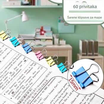Klip za dokumente, metalna konstrukcija, model LCT5561, pakiranje tip barrel