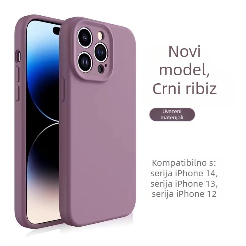 Kućište od tekućeg silikona za iPhone 14, ugodan dodir, premium dojam, zaštita od padova, pojačan dizajn.