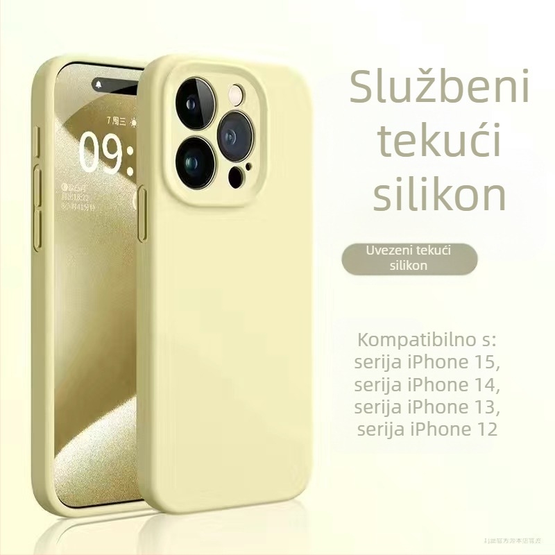 Kućište od tekućeg silikona za iPhone 14, ugodan dodir, premium dojam, zaštita od padova, pojačan dizajn.
