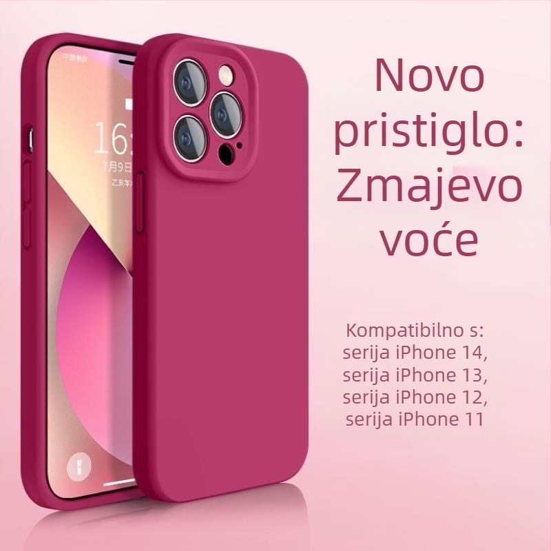 Kućište od tekućeg silikona za iPhone 14, ugodan dodir, premium dojam, zaštita od padova, pojačan dizajn.
