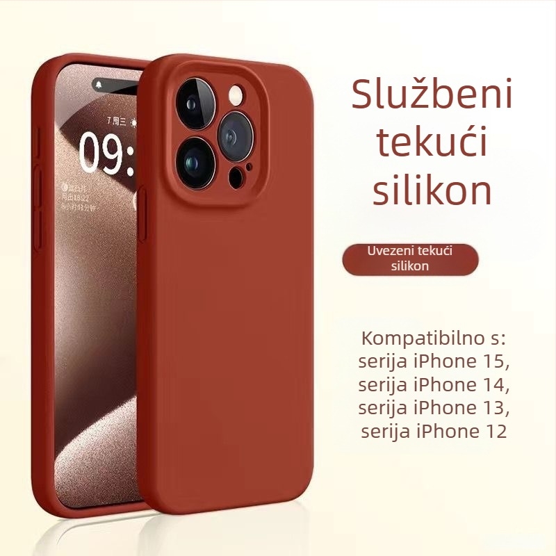 Kućište od tekućeg silikona za iPhone 14, ugodan dodir, premium dojam, zaštita od padova, pojačan dizajn.