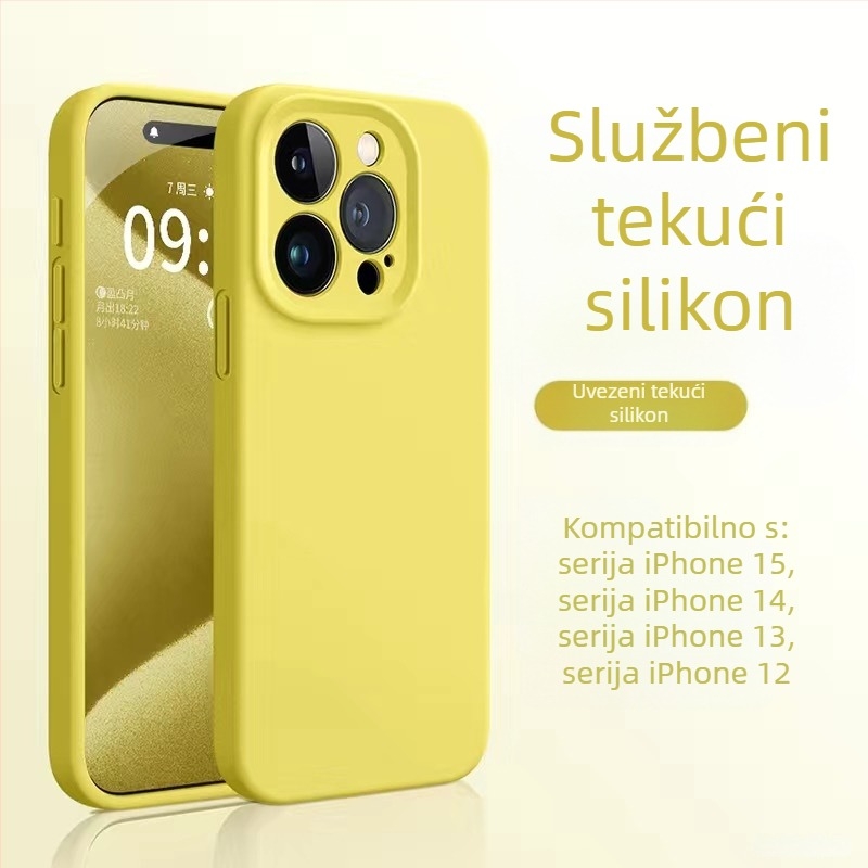 Kućište od tekućeg silikona za iPhone 14, ugodan dodir, premium dojam, zaštita od padova, pojačan dizajn.