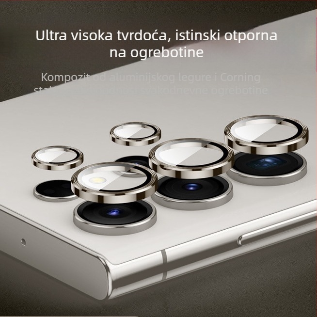 Zaštitna folija za objektiv za Samsung Galaxy S24/S24 Ultra/S24+ s nevidljivim dizajnom – kaljeno staklo, folija za objektiv, otporna na otiske prstiju