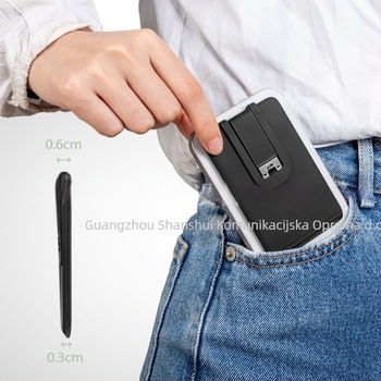 Silikonska kartica za mobitel s držačem - unisex, toplinski otisak, džep za kartice