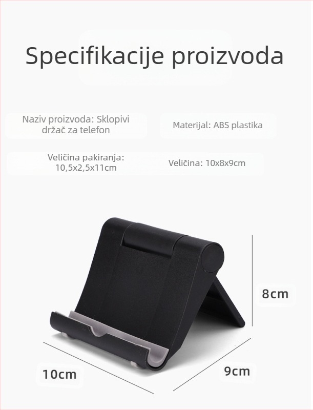 Višenamjenski podesivi stolni nosač za telefone i tablete, rotirajući pod različite kutove, sklopivi