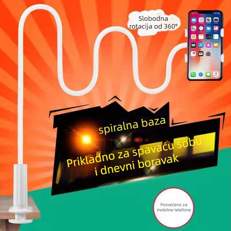 Držač za telefon sa spiralnim dizajnom – stolni i noćni proširivi držač, plastični, Opći model