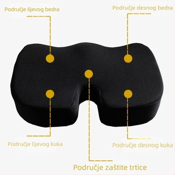 Jastuk od memorijske pjene za auto i ured s logotipom; jastuk s sporim odzivanjem za kukove