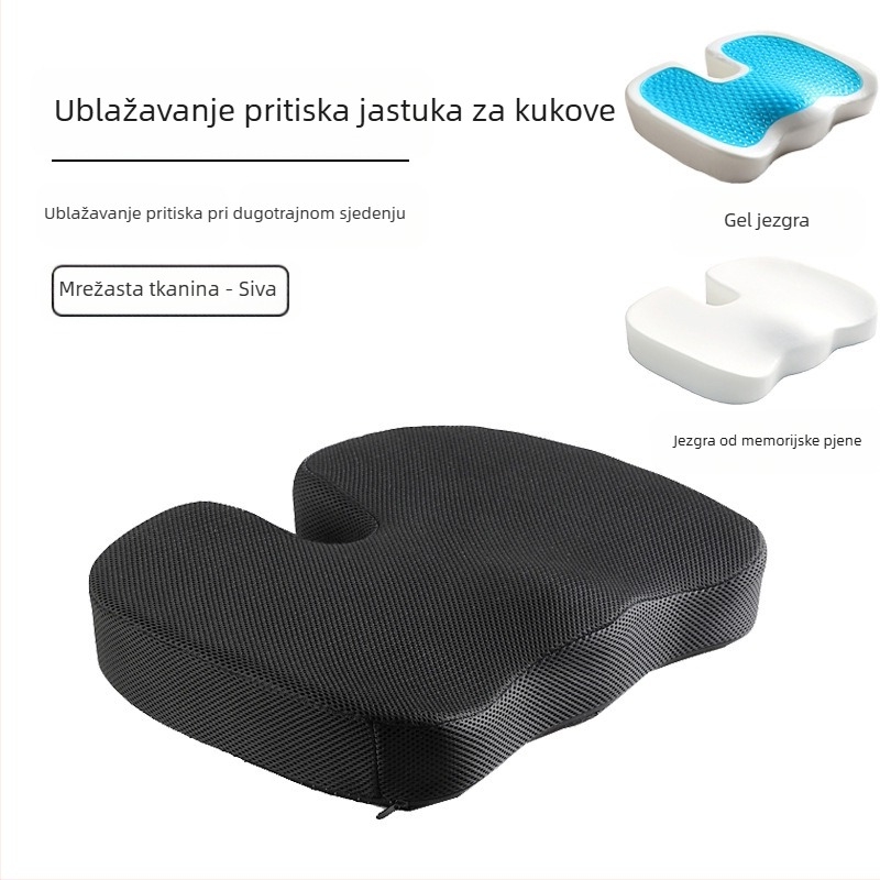 Jastuk od memorijske pjene za auto i ured s logotipom; jastuk s sporim odzivanjem za kukove