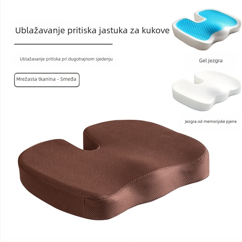 Jastuk od memorijske pjene za auto i ured s logotipom; jastuk s sporim odzivanjem za kukove