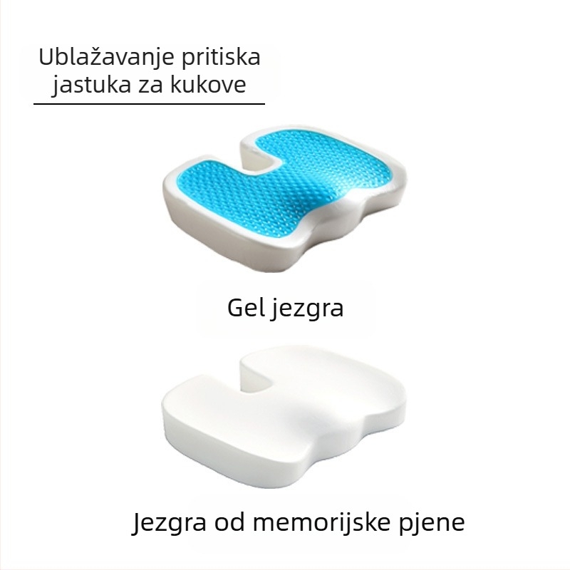 Jastuk od memorijske pjene za auto i ured s logotipom; jastuk s sporim odzivanjem za kukove