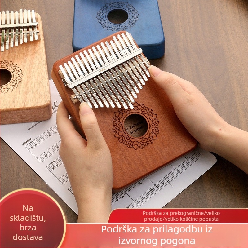 Jiada Kalimba, prstna klavijatura, 17 tonova, 11×18×3.3 cm