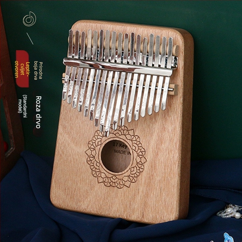 Jiada Kalimba, prstna klavijatura, 17 tonova, 11×18×3.3 cm
