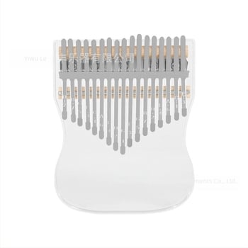 Kalimba s 17 tonova – kristalno prozirna prstna klavijatura za početnike, model KB-06; specifikacije 12×2×15; pakiranje: pladanj