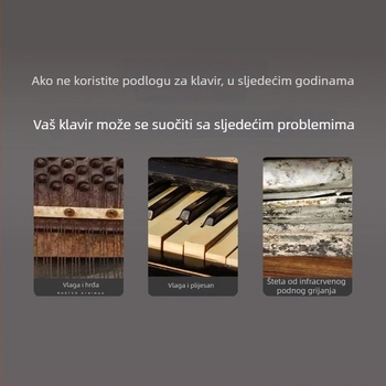 Podloga za klavir s zvukovnom izolacijom, protuklizna, debela, za kućnu upotrebu