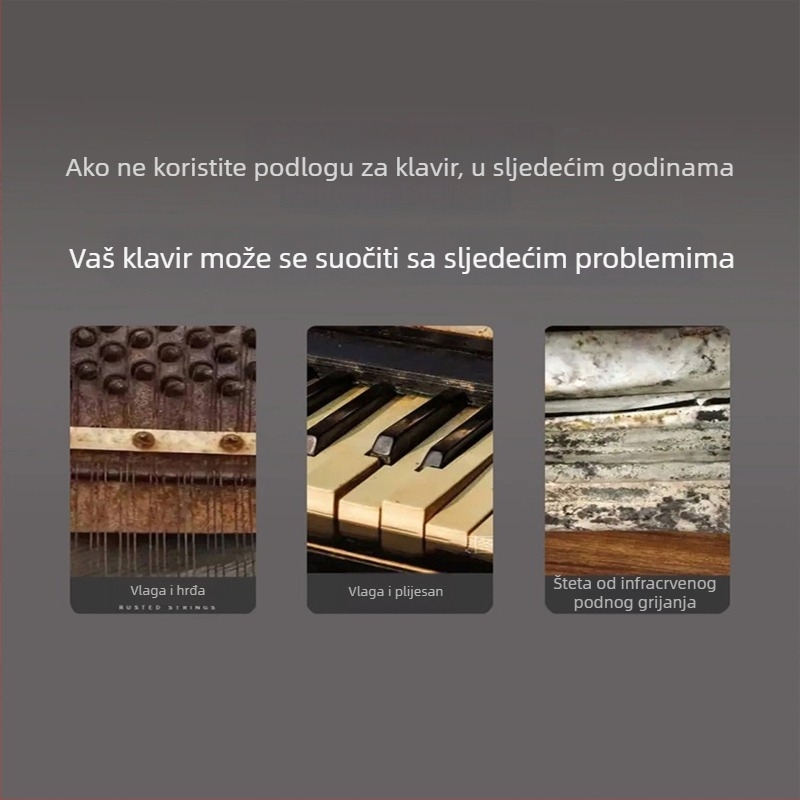 Podloga za klavir s zvukovnom izolacijom, protuklizna, debela, za kućnu upotrebu