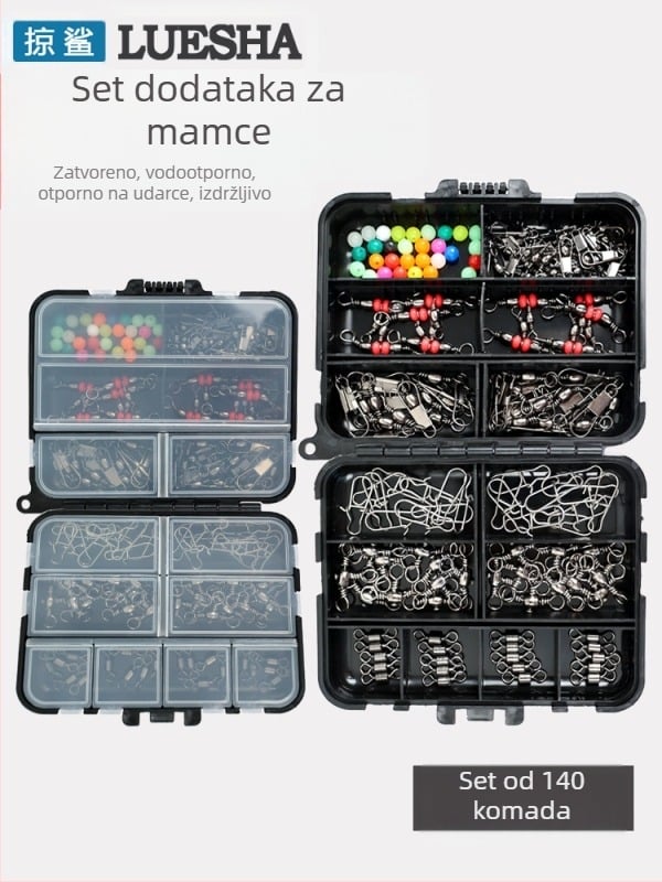 Set dodataka za mamce – 140 komada, prijenosna crna kutija (Swing Shark)