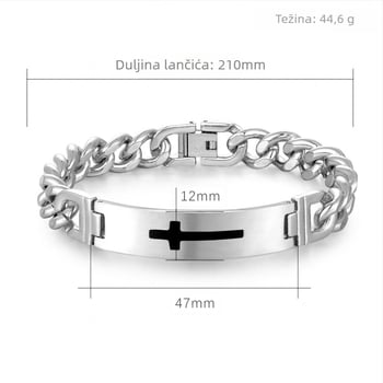 Nerđajuća čelična narukvica s elektroplatiranjem, geometrijski dizajn, unisex, hip-hop stil