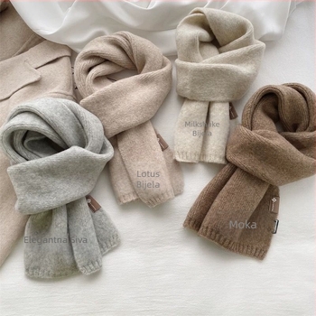 Šal za parove, pleteni umjetni kašmir od akrila i poliestera, warp pletenje, topao zimi, korejski stil