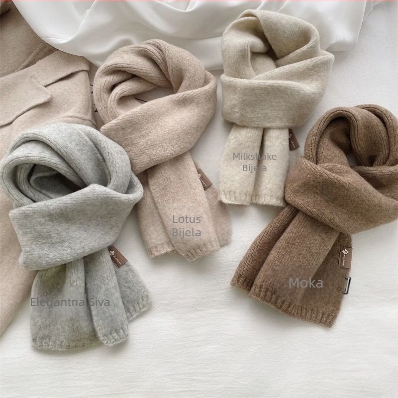 Šal za parove, pleteni umjetni kašmir od akrila i poliestera, warp pletenje, topao zimi, korejski stil