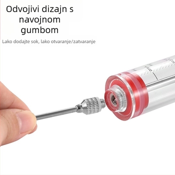 Injektor za marinadu mesa s 3 igle — nehrđajući čelik; Brend Hong Xiansen; Ispisan logo