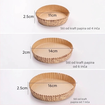 Pekar papir za pečenje s laminiranim premazom i dnom otporim na masnoću – od sirove drvene pulpe, pogodan za pizzu, kolače i kruh, brend Giant Cat