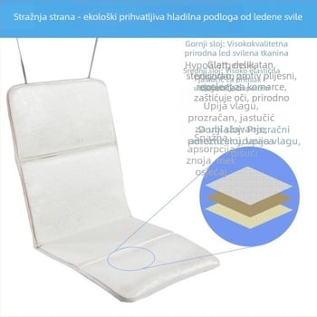 Jastučić za sjedalo dječjeg kolica – pamuk i led svila, Belshu, univerzalno za sve sezone