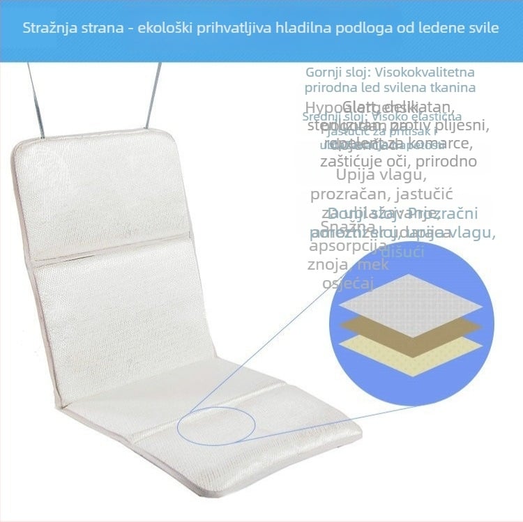 Jastučić za sjedalo dječjeg kolica – pamuk i led svila, Belshu, univerzalno za sve sezone