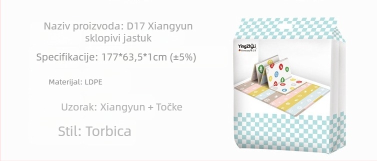 Matrica za puzanje za bebe - debeli, integrirani EVA pjena, podloga za igru za djecu 0–3 godine (trening puzanja)