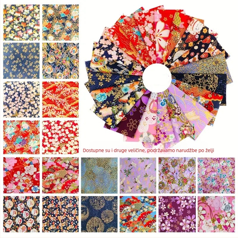 Japanski stil tkana tkanina za DIY patchwork — 30% poliester, 70% pamuk; obojeno po niti; za odjeću i industrijsku upotrebu; četiri sezone
